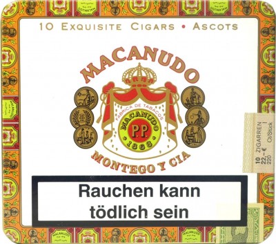 Macanudo Maduro - Ascots (Blechschachtel, 10 Stück)