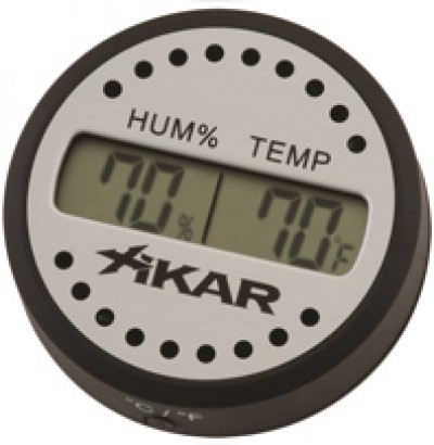 X-IKAR digitaler Hygrometer (1832xi) NEUES MODELL / Temperatur (°C & F) / Form: RUND