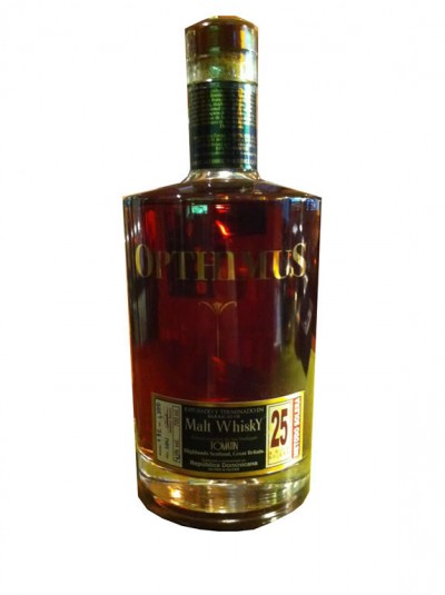 Opthimus 25 Anos Barricas de Malt Whisky / Flasche - 700ml., 43% Alc. Vol., Herkunft: Dom.Rep. / (€ 184,29 pro L)